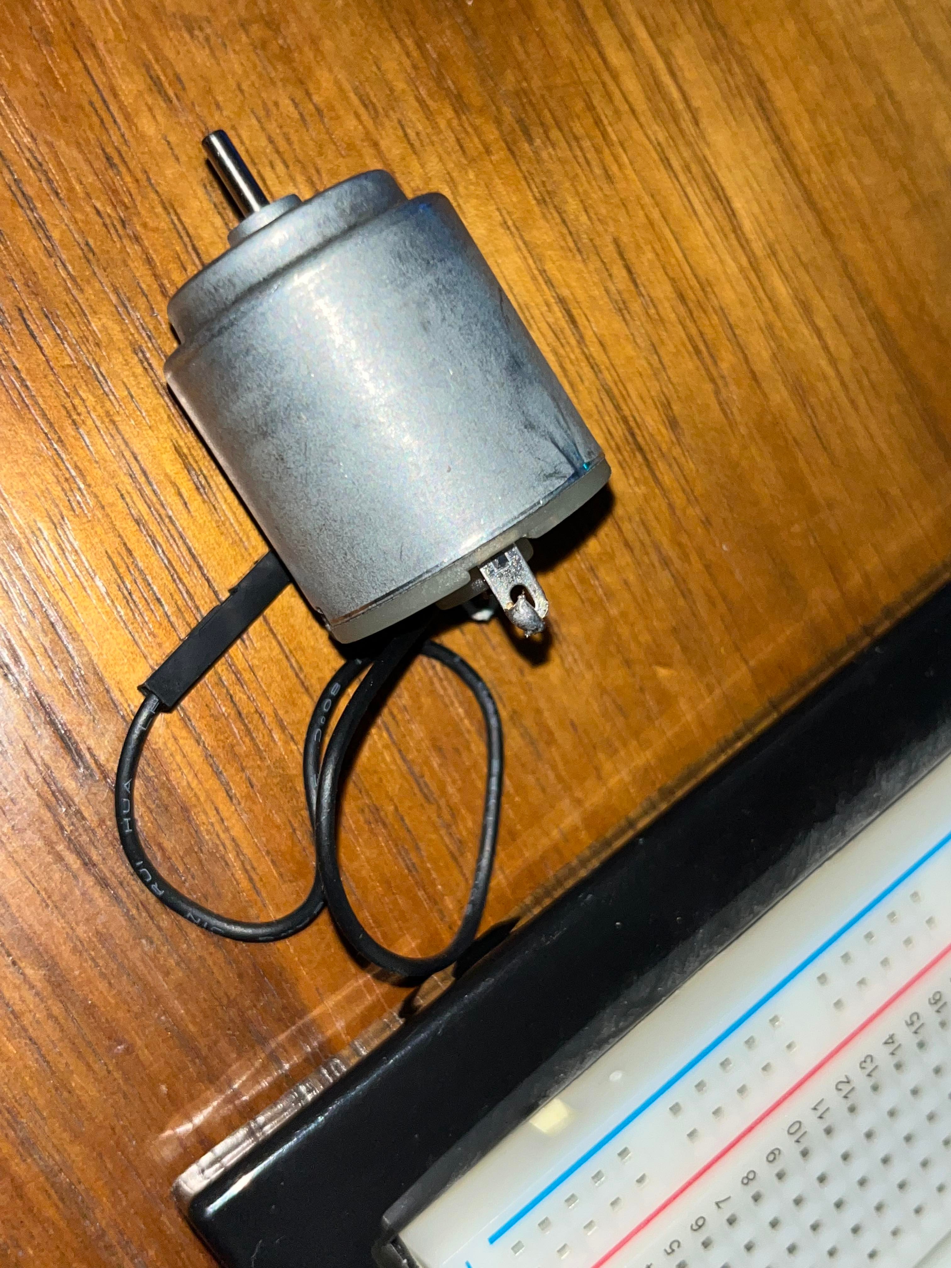 motor with detached wire